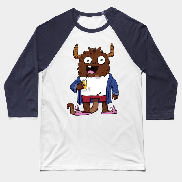 Homebrew Beer Monster Baseball T-Shirt by striffle